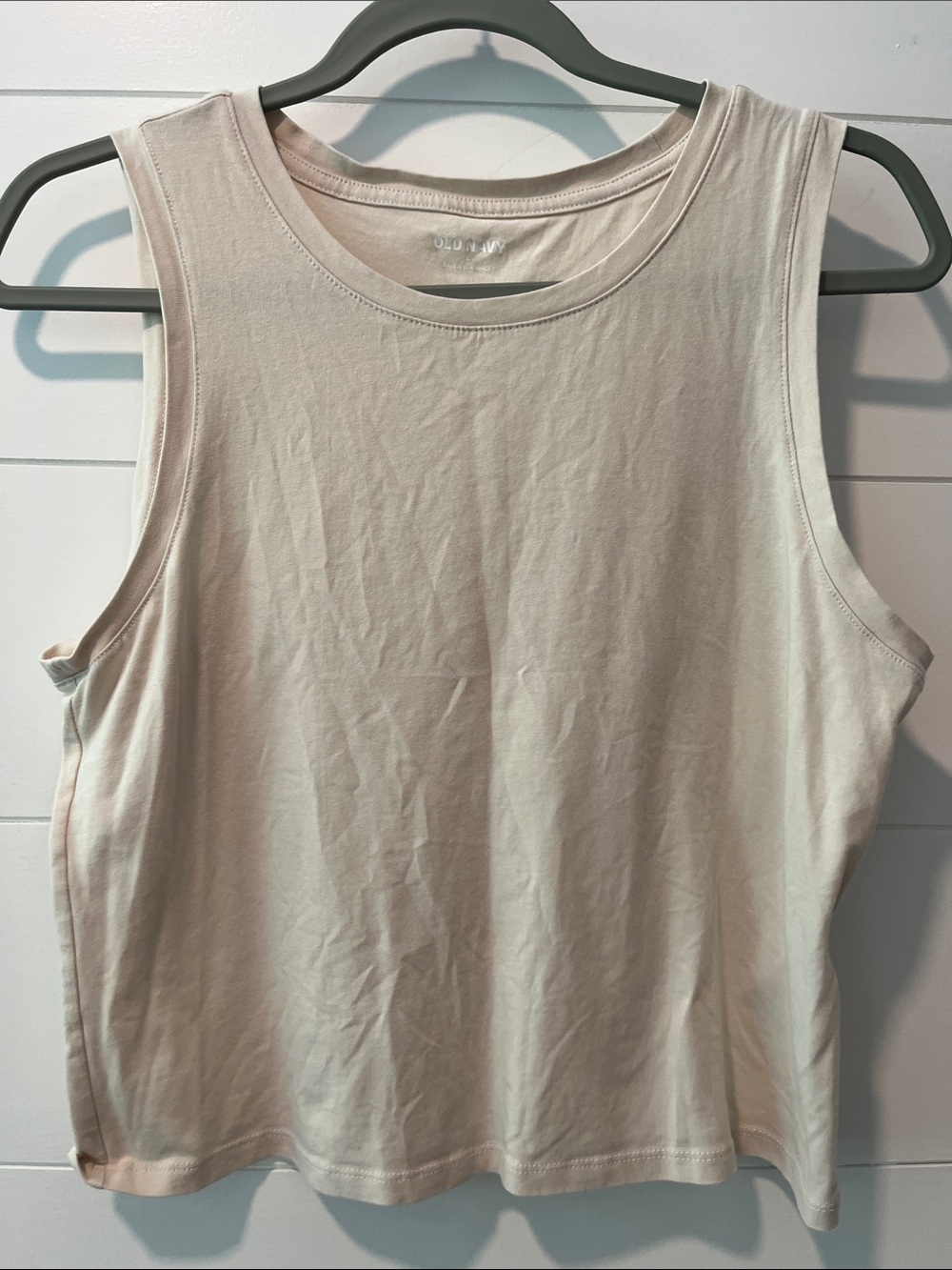 Old Navy Light Cream Sleeveless Tank Top